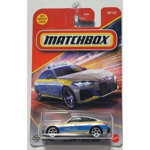 2025 Matchbox 2023 BMW i4 Police Sedan 80/125 Silver